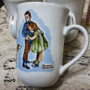 Norman Rockwell 4 Cups